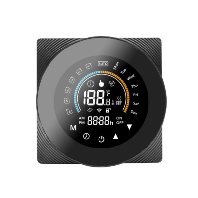 SmartWise WiFi-s okos termosztát Color feszültségmentes kapcsolás C típus fekete